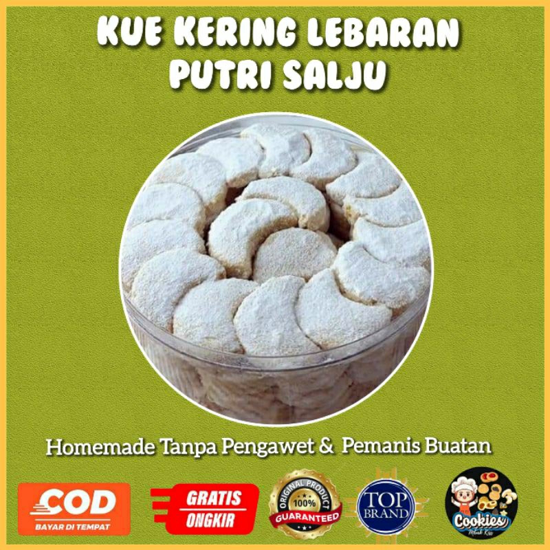 

(COD) Kue Kering Putri Salju Homemade/ Kue Lebaran Putri Salju 100% Gula Asli/ Kue Putri Salju Berat 250g & 500g