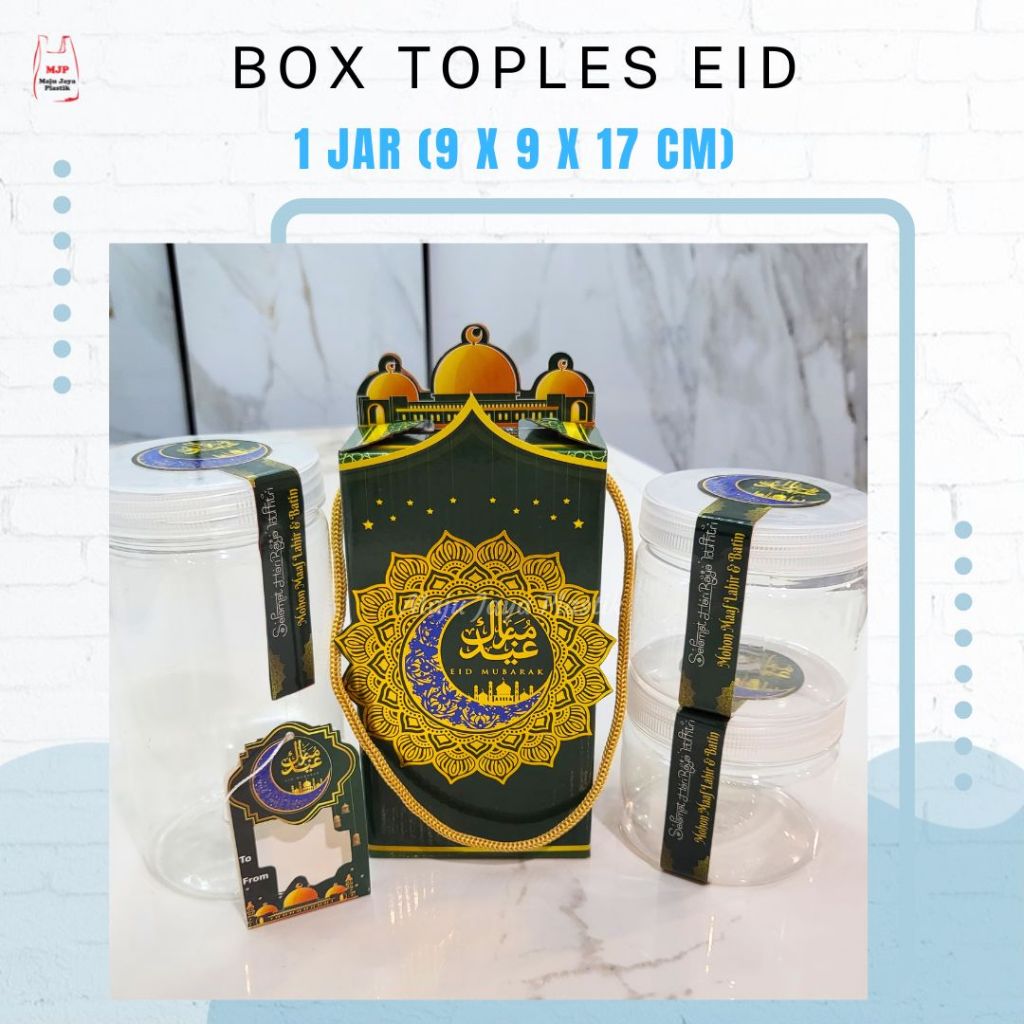 

Box Hampers Lebaran Toples 1 Jar 500-900ml Dus Toples Tabung Jar Parcel Lebaran Kotak Jinjing Eid