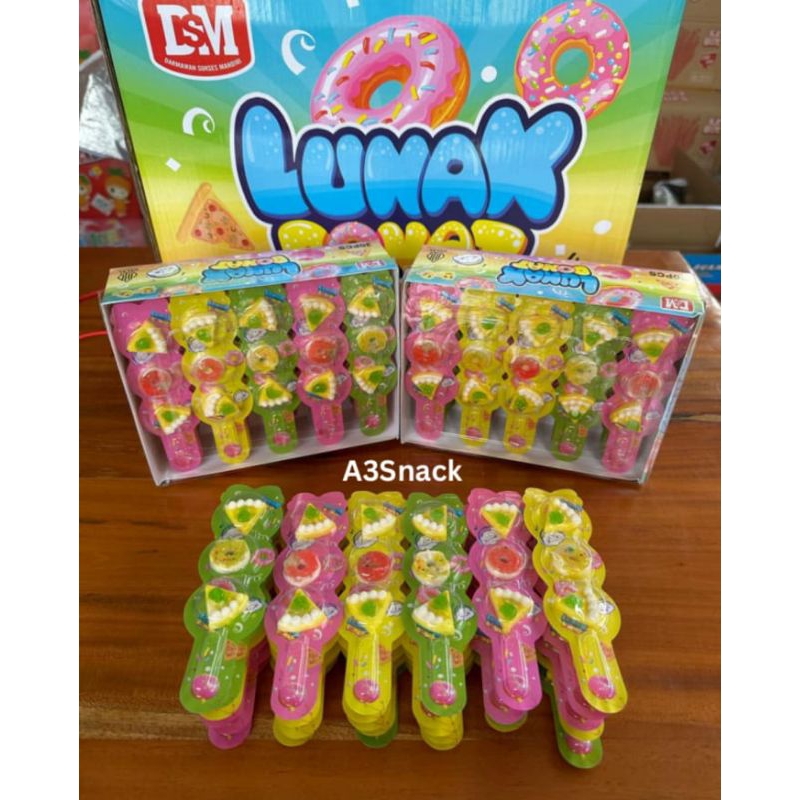 

permen lunak donat rasa buah buahan 1 pack isi 30 pcs