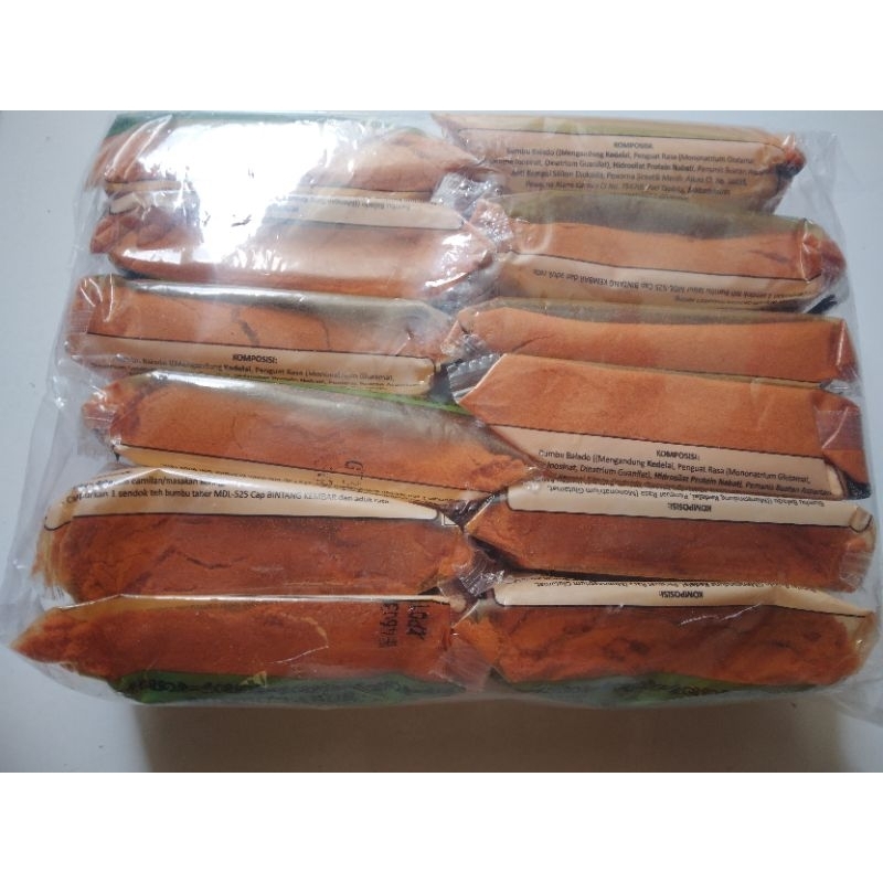 

Bumbu Tabur Rasa Balado Manis Pedas Cap Bintang Kembar Kemasan 12 Bungkus