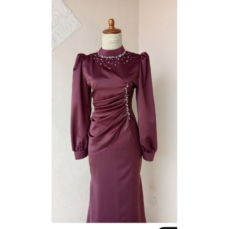 gamis wanita kekinian baju felycia trend 2025 gamis dengan payet