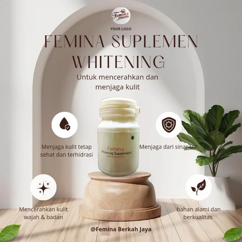 FEMINA WHITENING SUPLEMEN | Solusi Ampuh Mencerahkan Kulit Wajah Dan Badan Secara Alami Dan Permanen