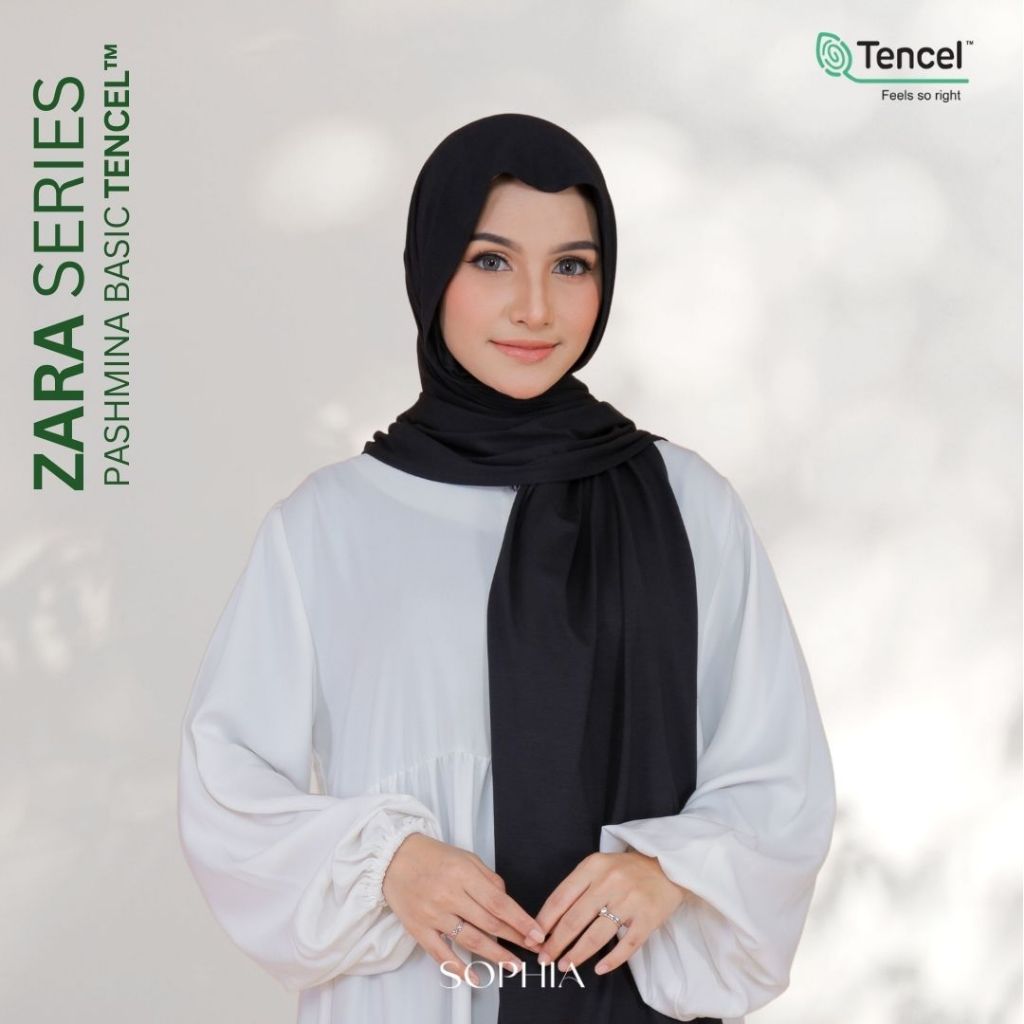 Zara Basic Pashmina TENCEL ™ - Pashmina Kaos Tencel Nyaman & Breathable