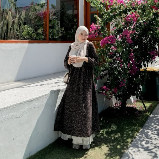 Midi Dress Rayon Premium Jumbo Busui Gamis Baju Muslim Rayon