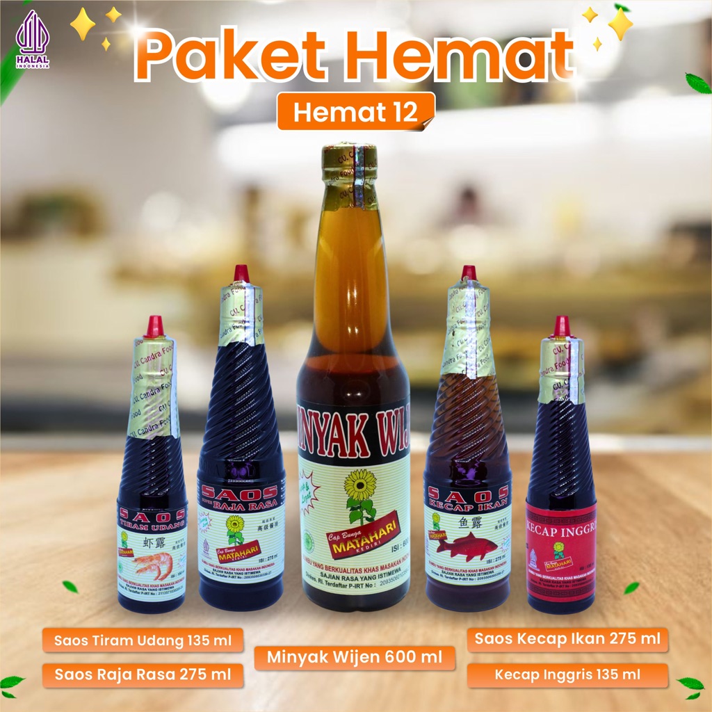 

SAOS BUMBU - SAUCE MAKANAN - KECAP - SEASONING - HEMAT 12