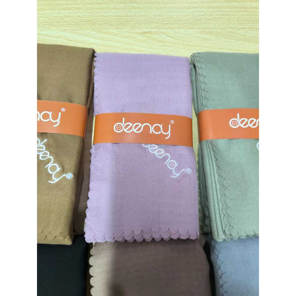 DEENAY - Dusty Pink Hijab Segi Empat Polos Original Liza Series