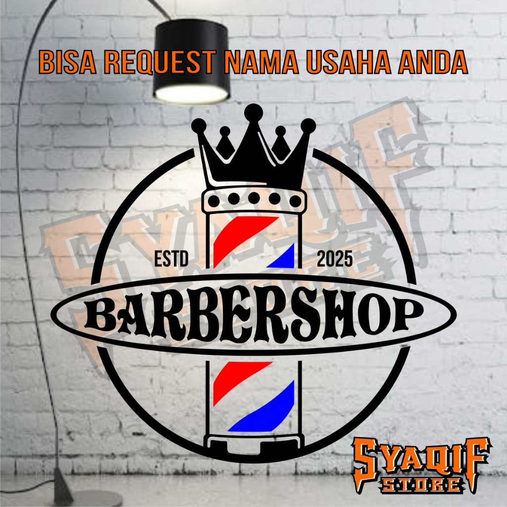 

STICKER CUTTING CUSTOM NAMA BARBERSHOP BARBER PANGKAS RAMBUT