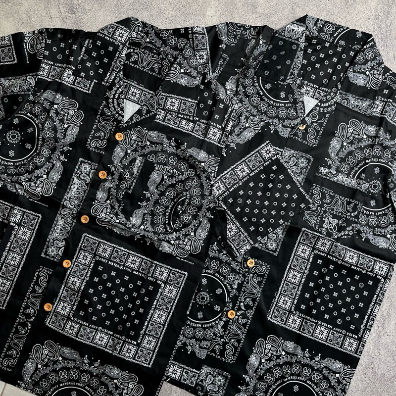 SNSCO SHIRT BLACK PAISLEY BANDANA
