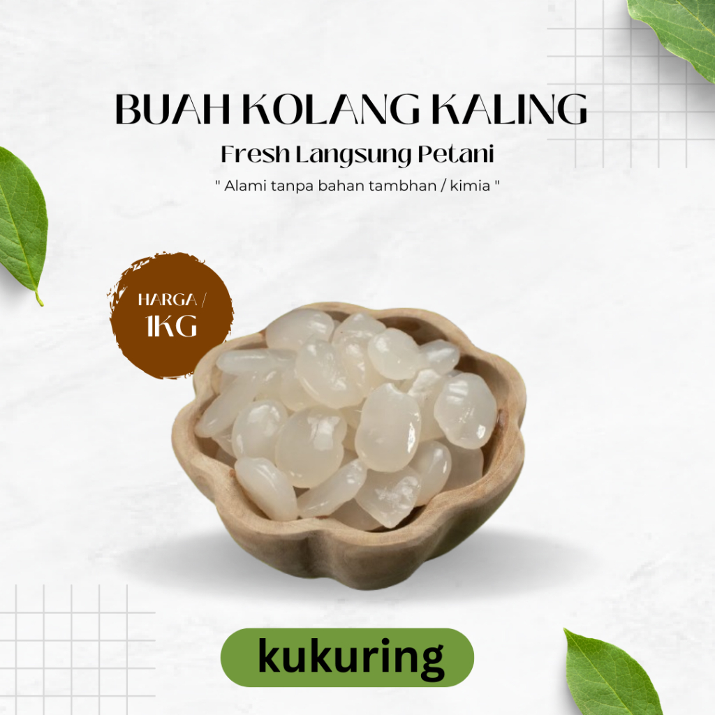 

KUKURING 1Kg Buah Kolang Kaling Muda Organik 100%