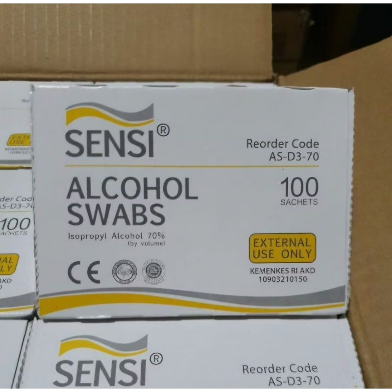 Alkohol Swab SENSI Tissue Alkohol 70% Tisu Basah Alkohol