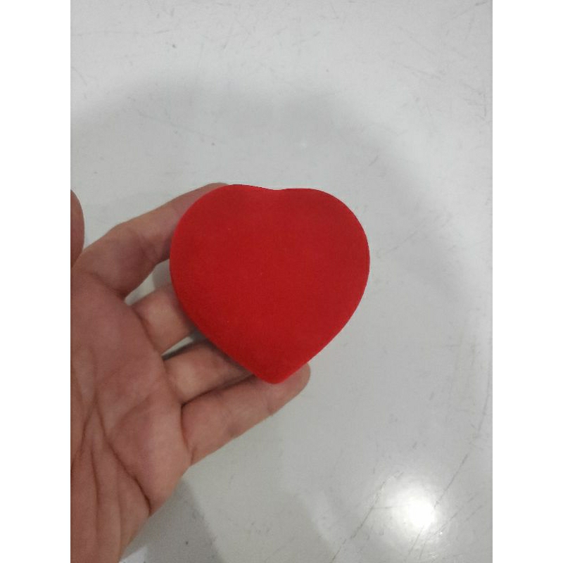 Kotak Cincin Hati Polos Lamaran cincin Love merah