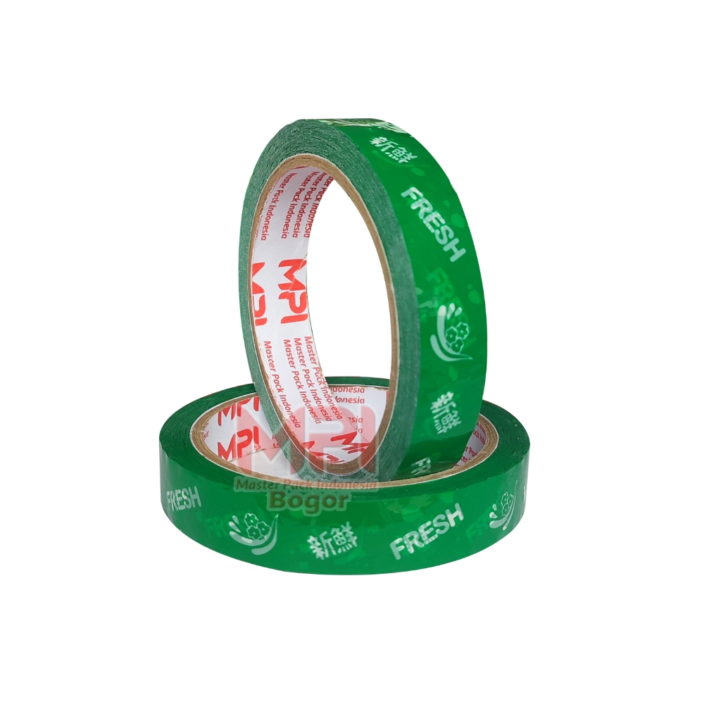 

H7Y 8 PCS - Isolasi Fresh Hijau 18 mm x 50 Meter - Lakban Untuk Sayur & buah Fresh - Master Pack