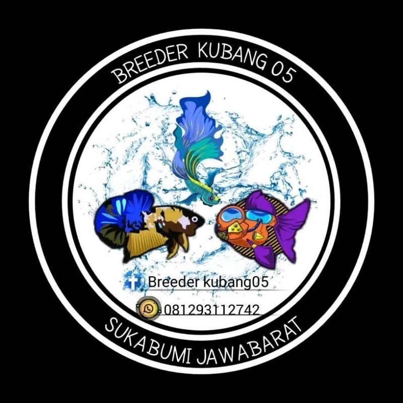 Stiker Aquarium Hb Red Rose Tail