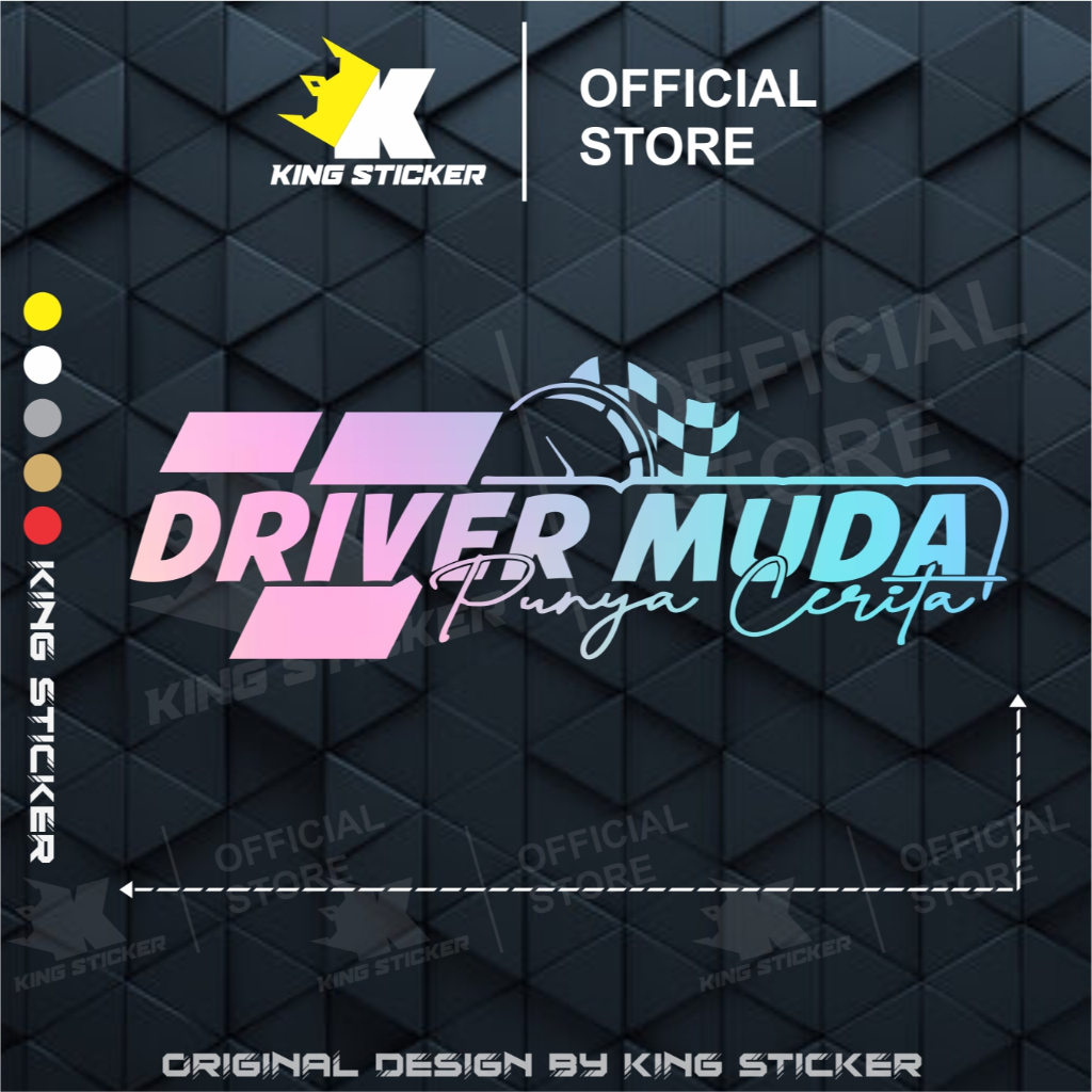 DM03 Sticker driver muda / sticker cutting stiker mobil driver muda stiker mobil murah