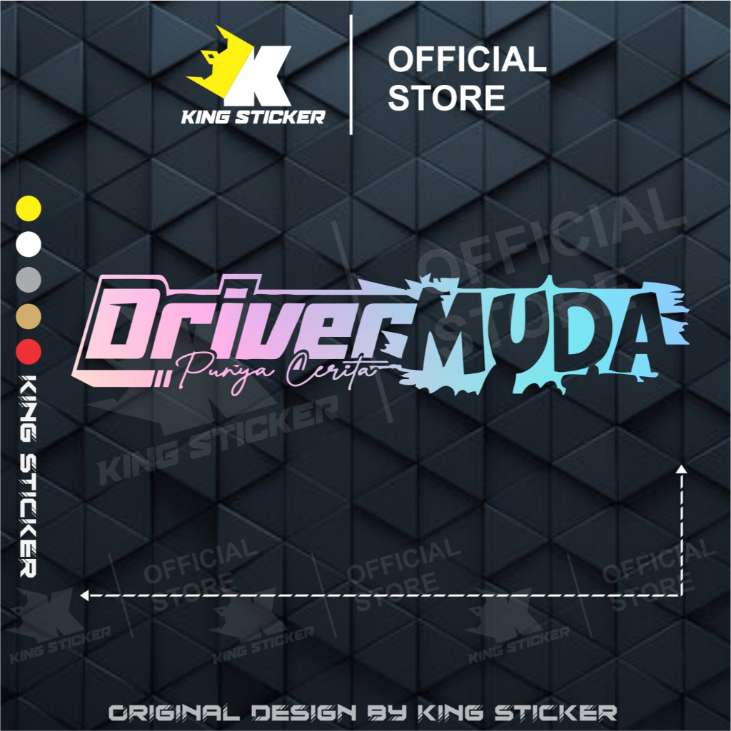 DM02 Sticker driver muda punya cerita / stiker mobil stiker driver muda indonesia stiker mobil murah