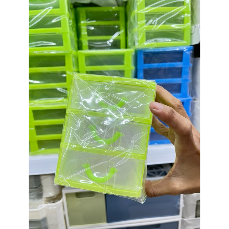 STORAGE BOX SUSUN PLASTIK 3SUSUN /STORAGE BOX PHOTOCARD /RAK SUSUN PENYIMPAN SERBAGUNA TEBAL
