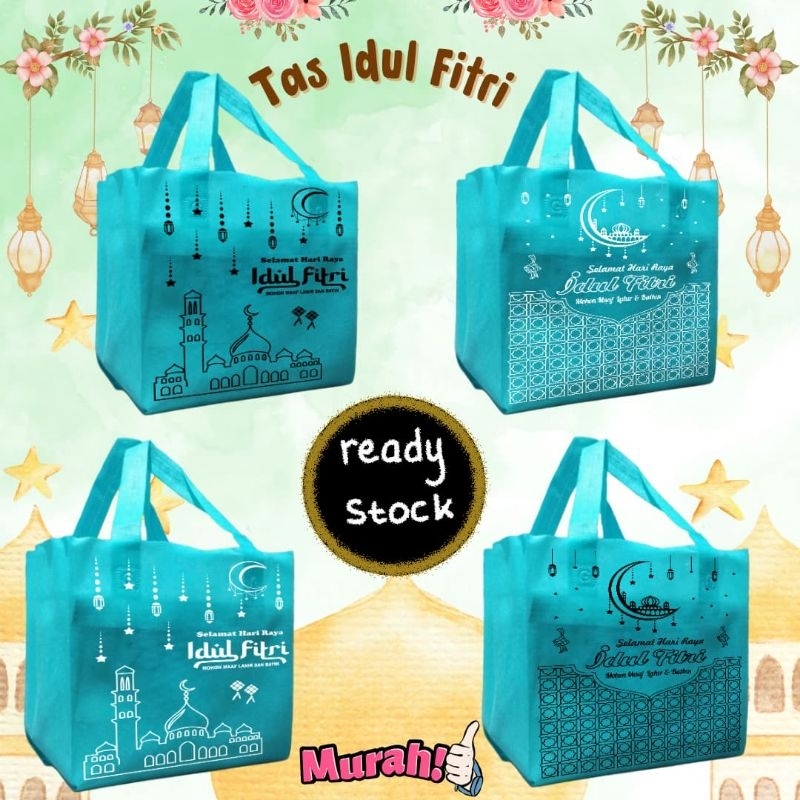 

(12 PCS) Edisi Lebaran Tas box Dus 22x22 sablon 1 sisi