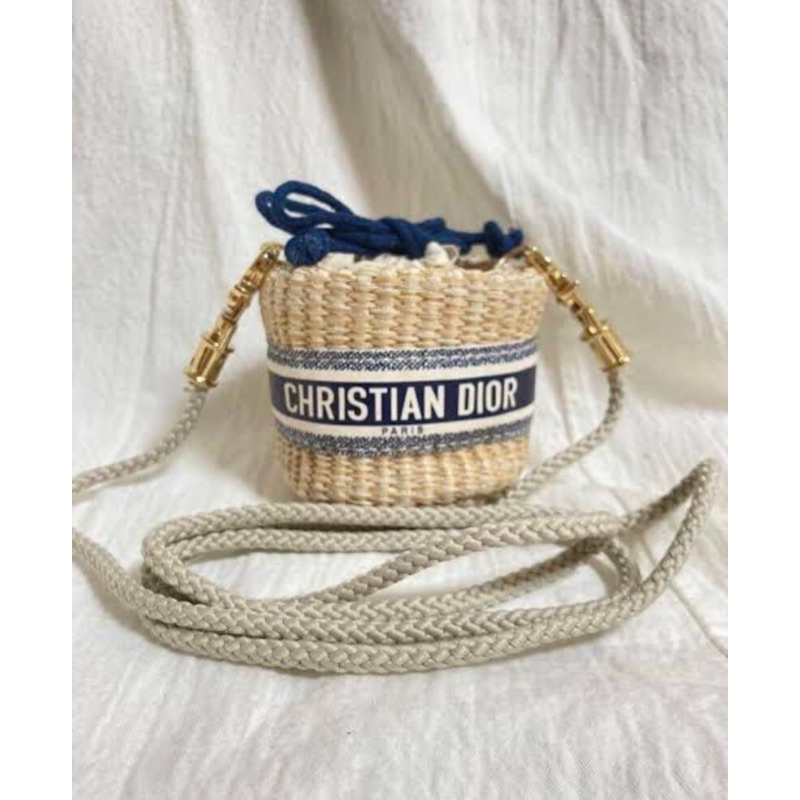 Dior Bucket Bag Straw Gift