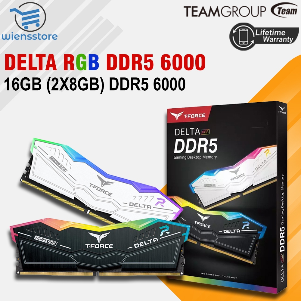 Team T-Force Delta RGB 16GB (2x8GB) DDR5 6000 MHz | 16GB DDR5 6000