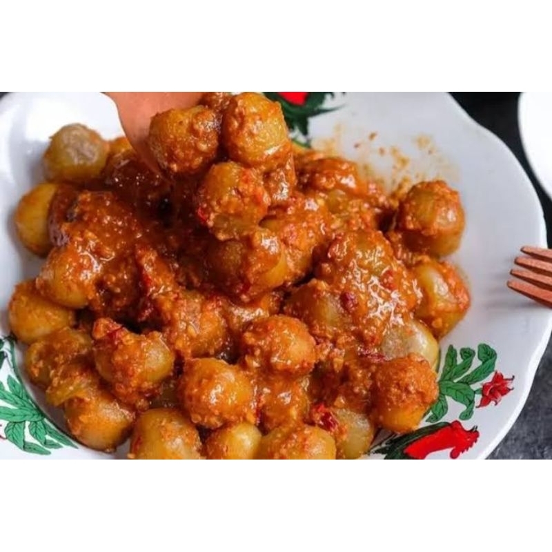 

cilok bumbu kacang isi 10