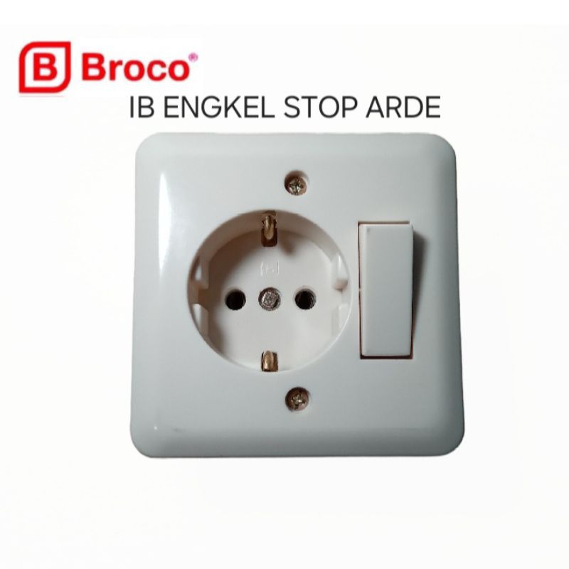 Saklar Broco IB Stop Kontak Arde + Engkel