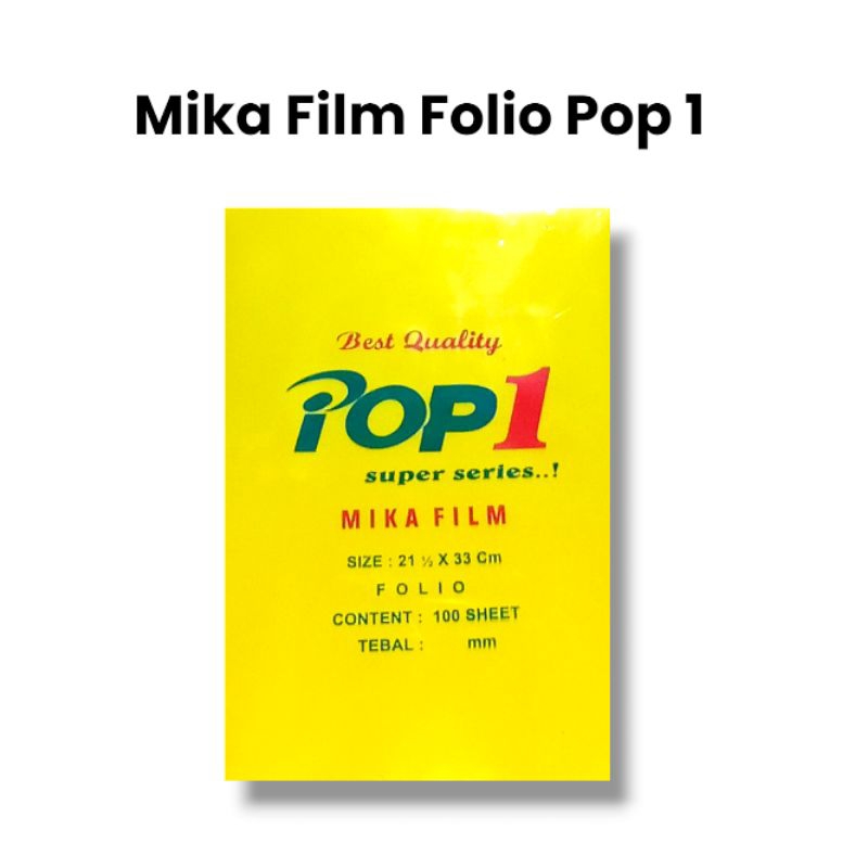 

Cover Mika Film FOLIO F4 POP 1 Isi 100 Lembar