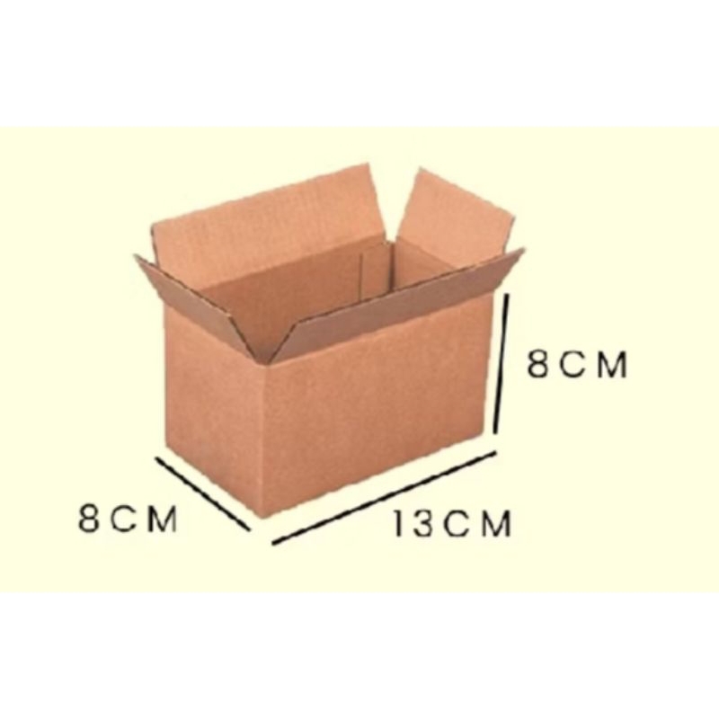 

kardus box kotak karton kecil polos buat packing ukuran 13x8x8 murah