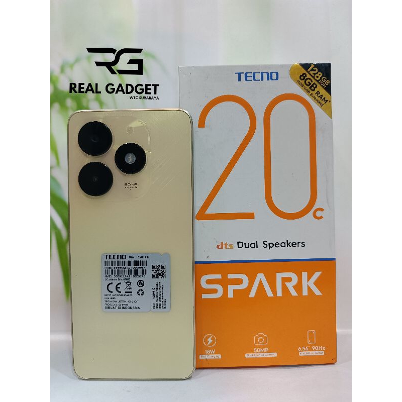 Tecno Spark 20C 5000mAh Ram 4/128GB | 8/128GB (Second)