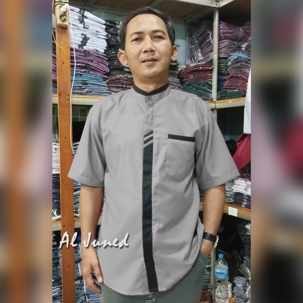 HARIS - NEW 2025 BAJU KOKO KEMEJA JUMBO KATUN TOYOBO PREMIUM LENGAN TANGAN PENDEK TERBARU MODEL SAKU