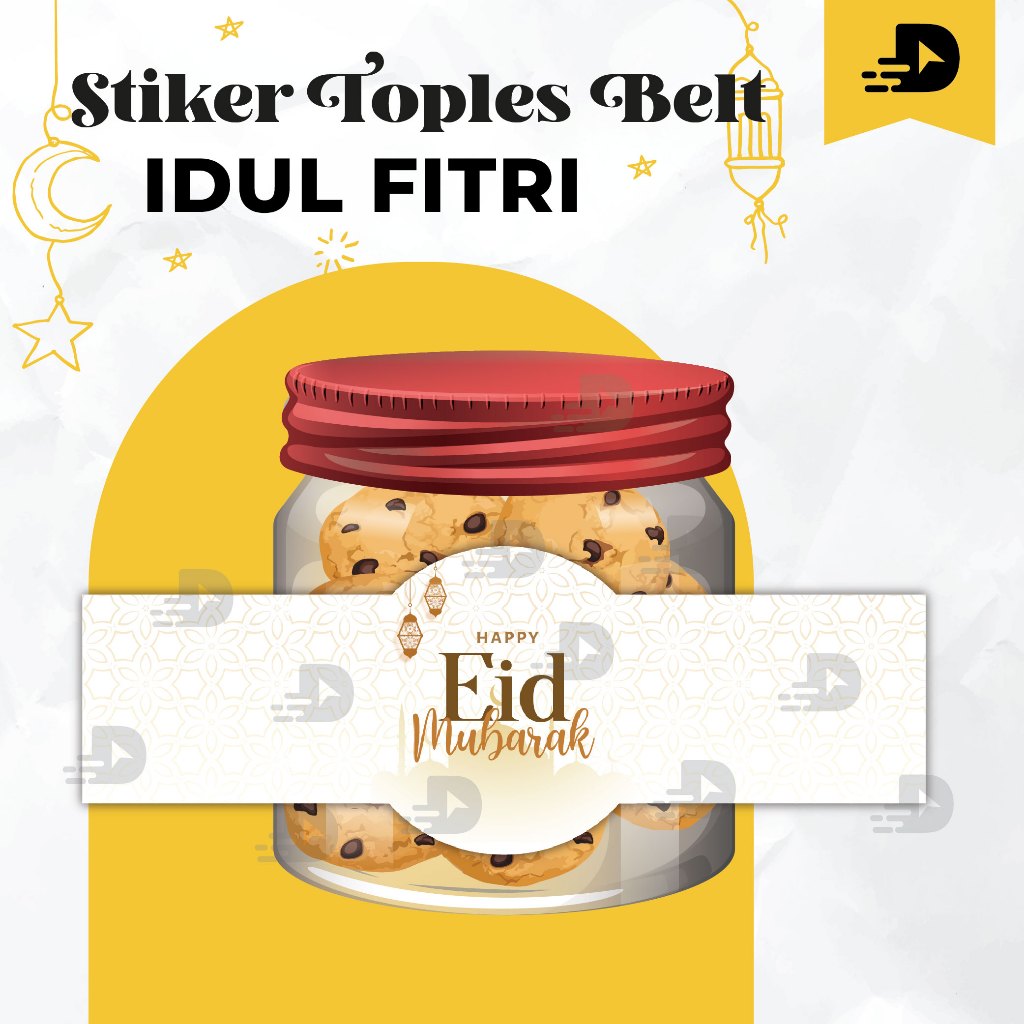 

[MINIM 30 PCS] Stiker Toples Belt Idul Fitri Custom