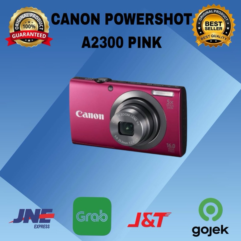 canon powershot A2300 pink-white box,camera only