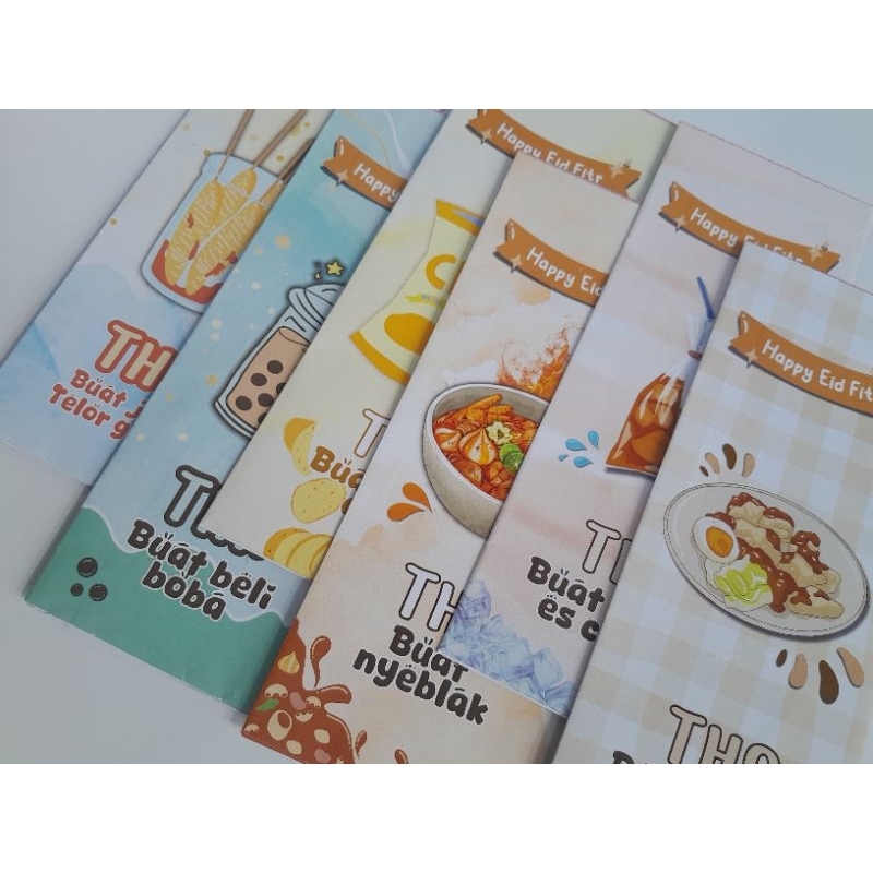 

Amplop Lebaran Unik Tema Jajanan Isi 12pcs Besar