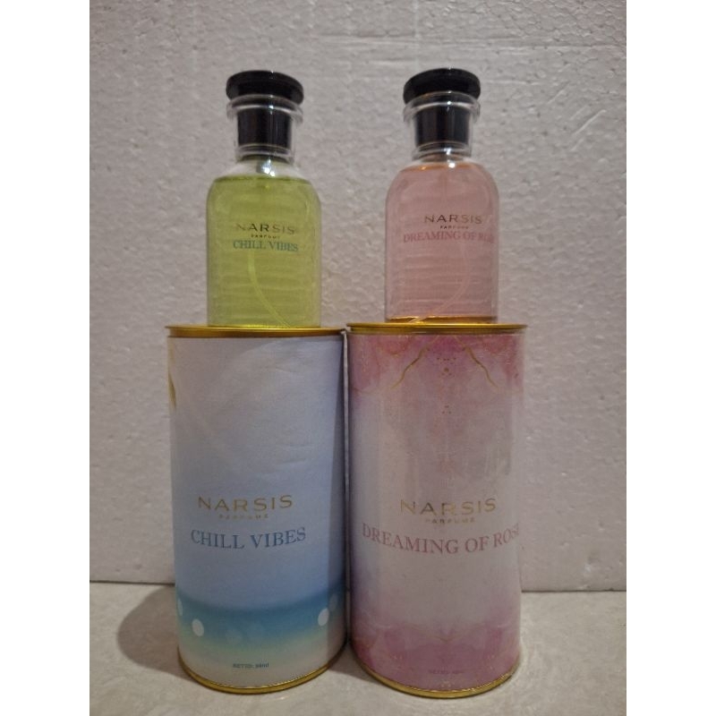 Narsis Parfum - Dreaming of Rose dan Chill Vibes 50ml (Baru 1x Semprot - Buka Segel) Ori 100%