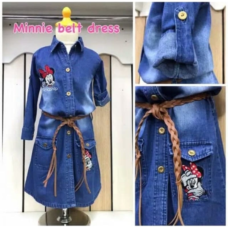 pl tunik jeans mickey anak