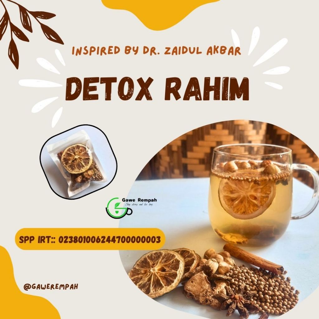 

Detox Rahim JSR Premium | Promil | Isi 5 Sachet | Melancarkan Haid | Keputihan | Nyeri Haid | Jahe merah | Kapulaga | Kayu manis | Ketumbar | Bunga lawang | Cengkeh | Dried Lemon