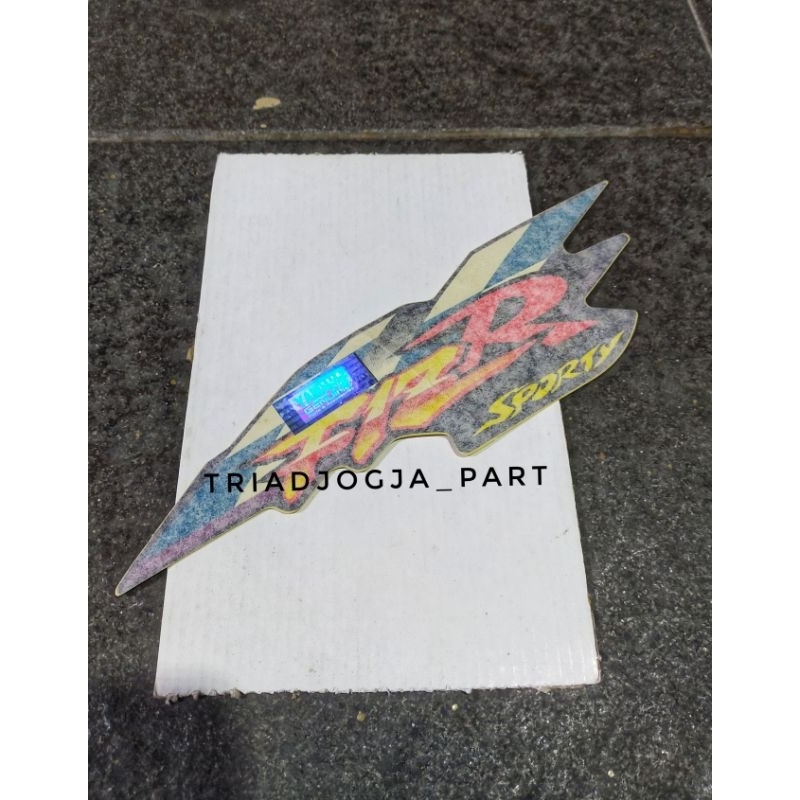 striping sticker graphic lis sayap luar kiri atas fizr f1zr 1998 ungu sporty original