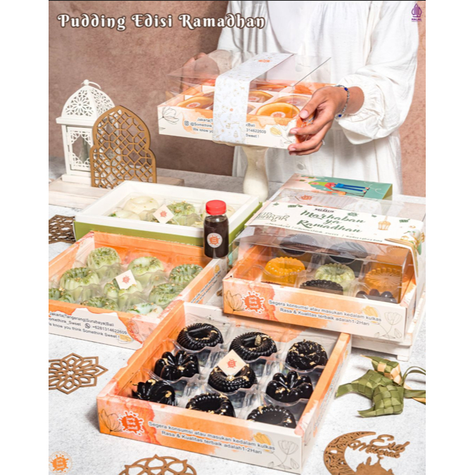 

Hampers pudding special ramadhan unik dessert cantik hadiah hari raya ied
