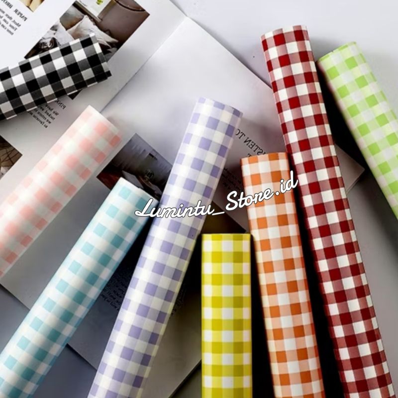 

Kertas Buket Motif Kotak Free Packing Plaid Cellophane Flower Wrapping Paper Square Pattern Cellophane