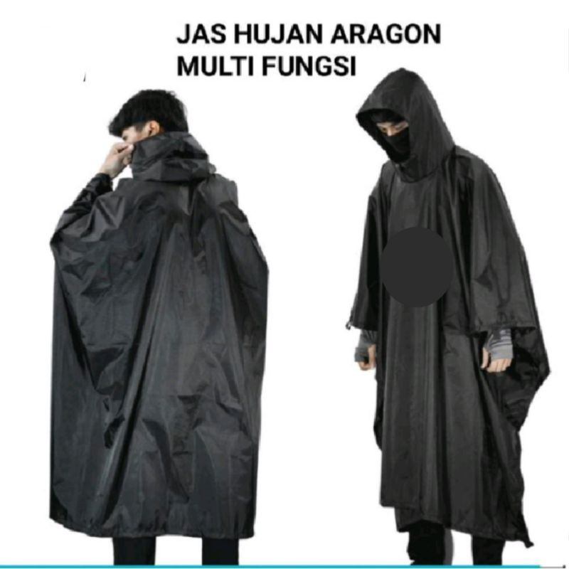 jas hujan ponco kelelawar tanpa lengan multi fungsi bahan tebal