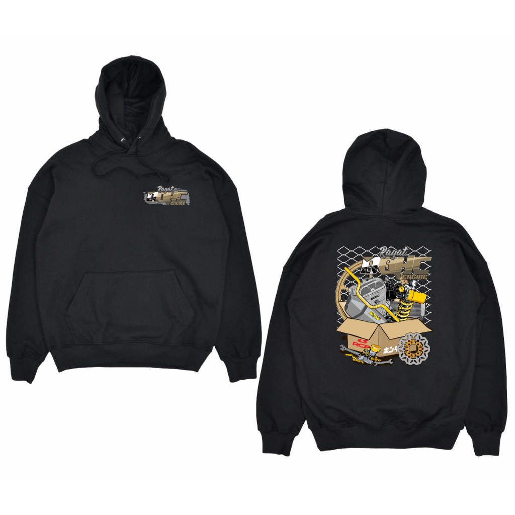JAKET HOODIE RAGAT DOHC GANK BIG SIZE JUMBO