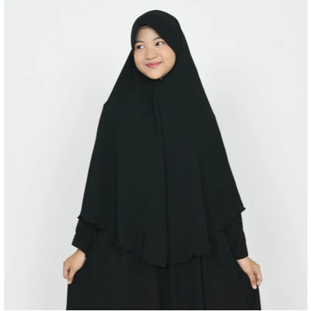 Azqia Wear - Jilbab Anak Jumbo Syari Pet Crinkle Airflow Premium Sd Smp Smu Panjang Usia Crinkle