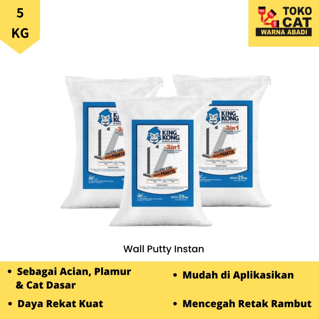 KINGKONG WALL PUTTY INSTAN KEMASAN 5 KG