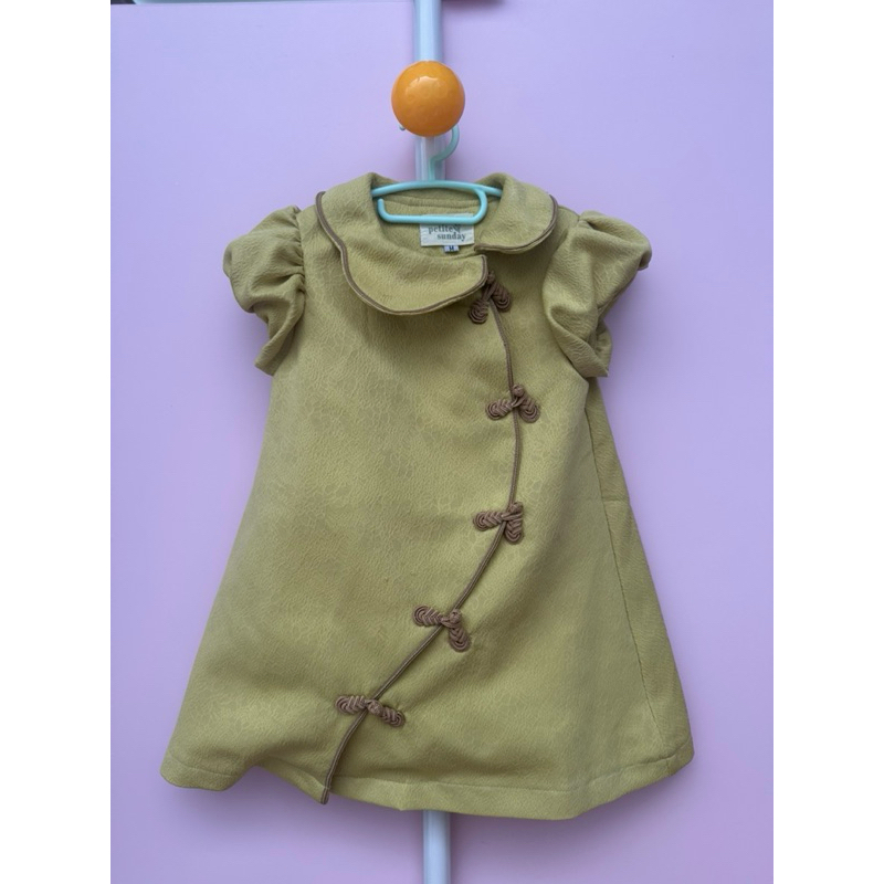 petite sunday yan dress lime