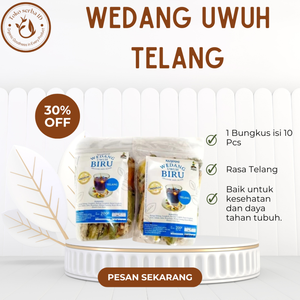 

Wedang Uwuh Telang 10 Pcs Komplit Gula Batu