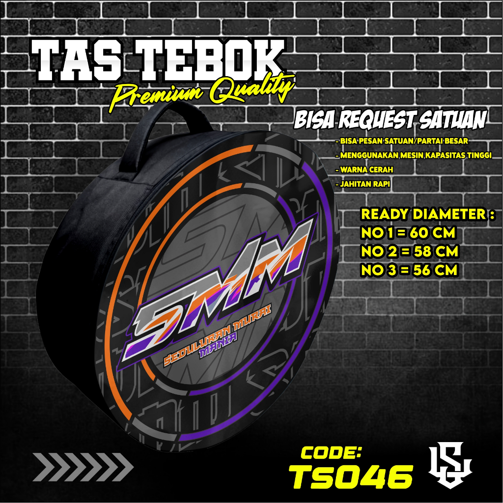 tas tebok murai motif SMM ransel gendong jinjing bawa tebok sangkar murai printing