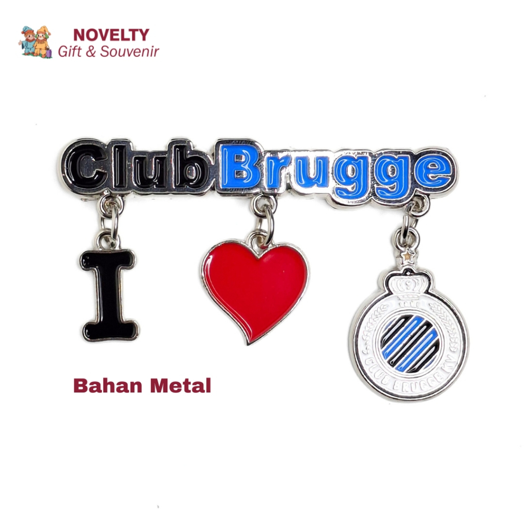 Souvenir magnet kulkas renteng Club Brugge oleh oleh Belgia cenderamata Belgium