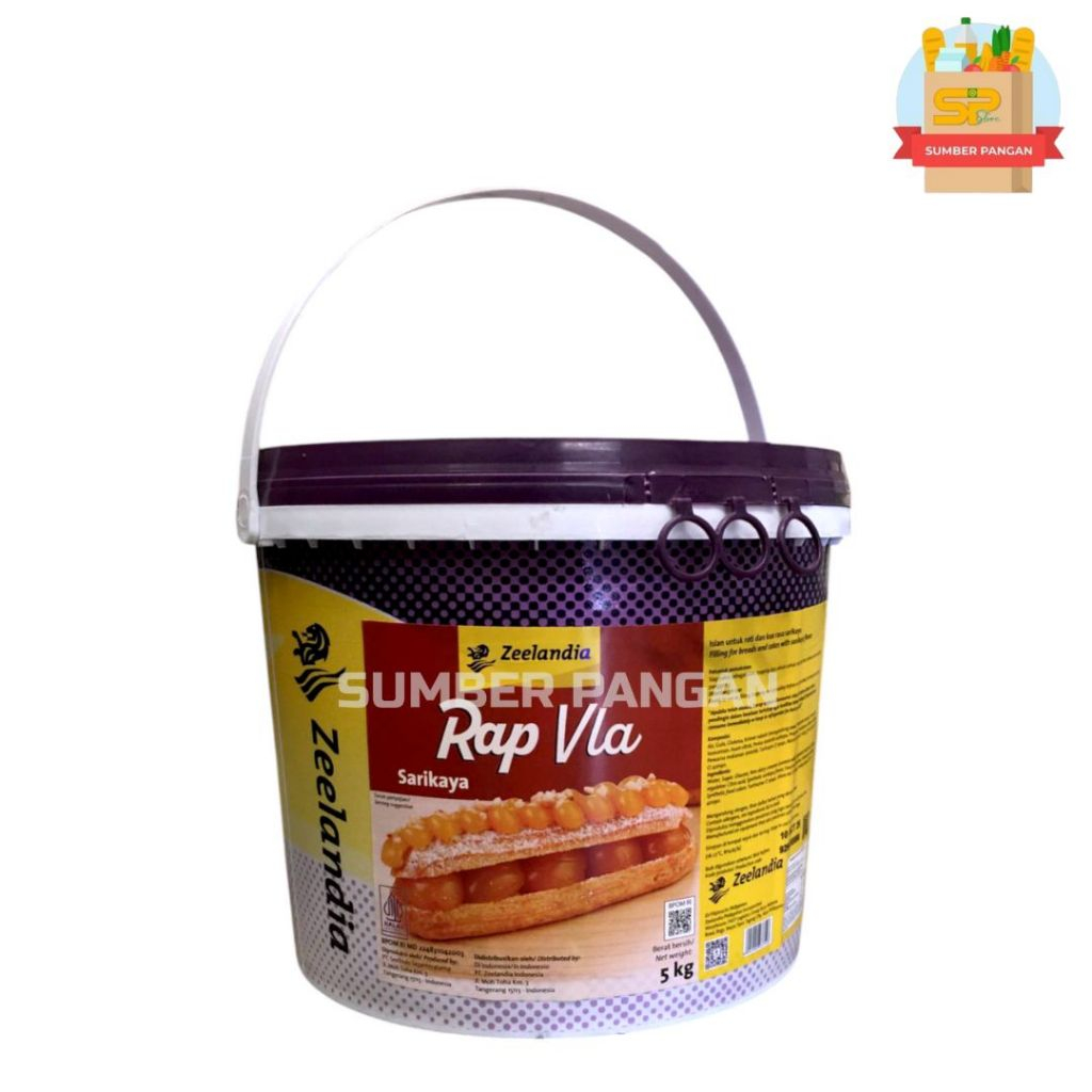 

Zeelandia Rap Vla Sarikaya 5kg / Pasta Sarikaya / Selai Sarikaya / Filling Jam Srikaya 5kg