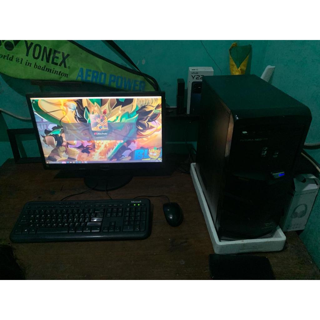 PC set monitor + mouse keyboard bonus (Siap Pake)