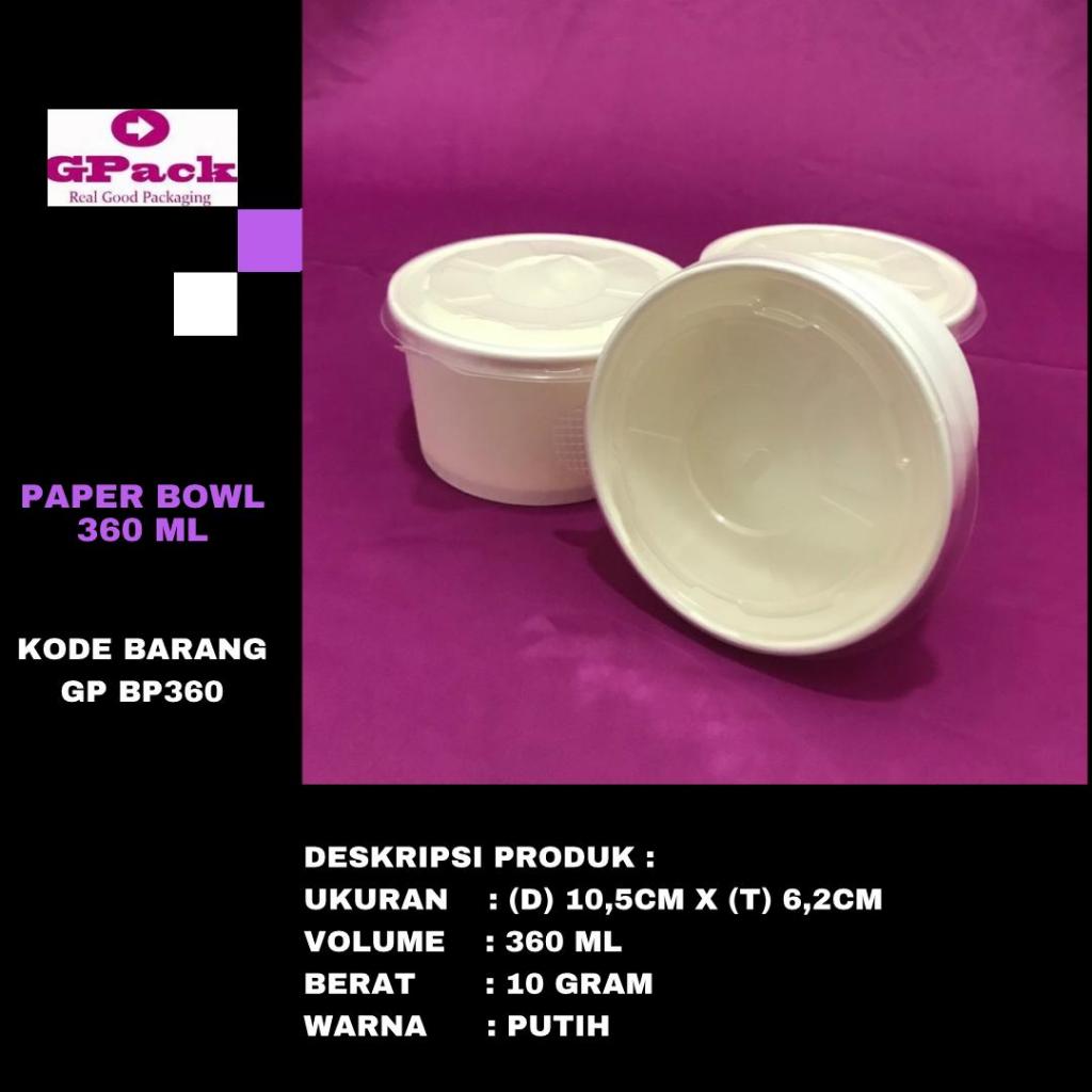 PAPER BOWL 360 ML/MANGKUK KERTAS TEBAL 360 ML/ CUP BOWL (GP-BP360)
