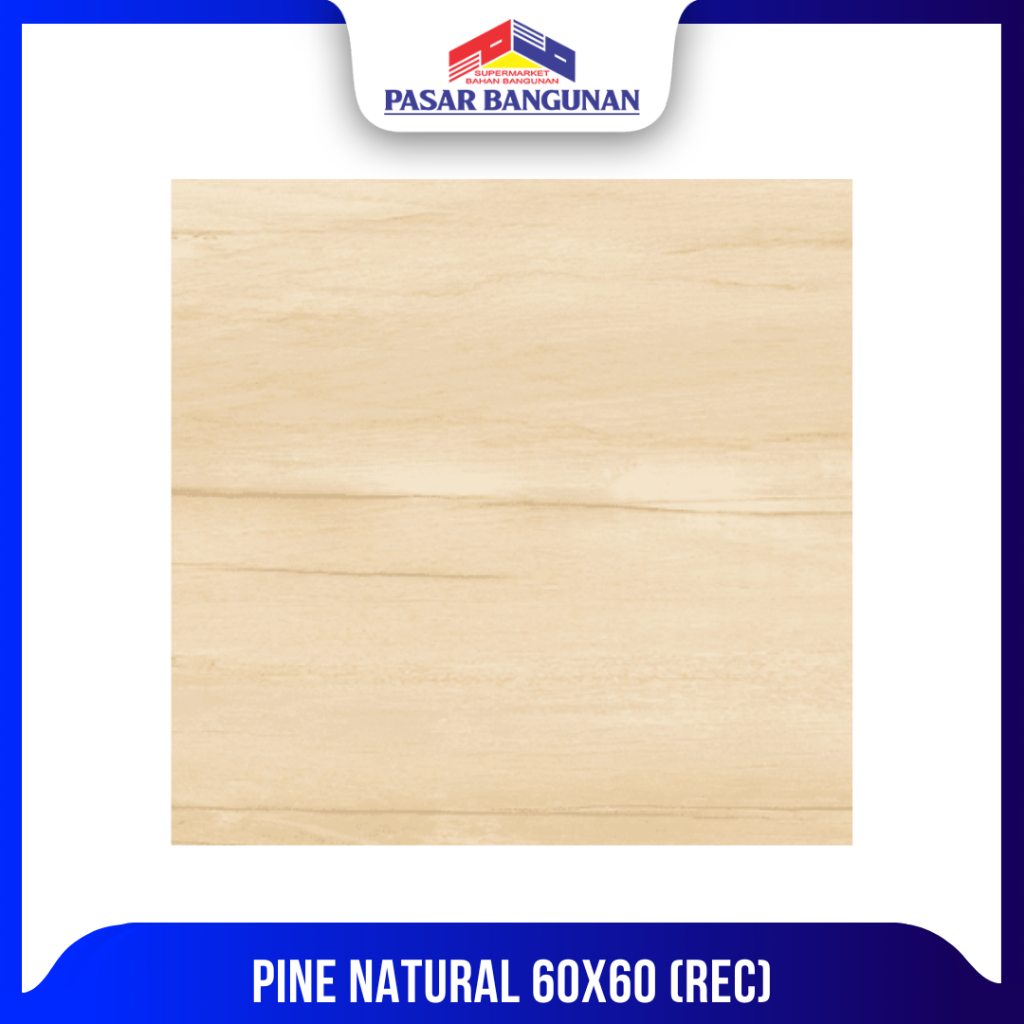 Keramik Habitat Pine Natural 60x60 (REC) KW 1 | Keramik cutting motif kayu